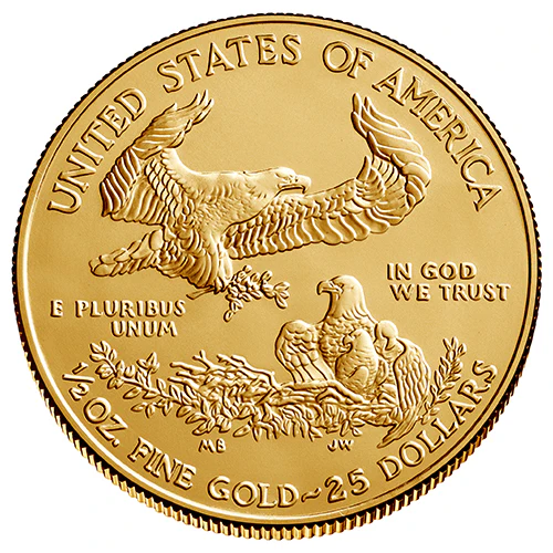 1/2 Unze Gold American Eagle diverse Jahrgänge