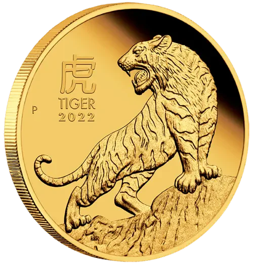 1 Unze Gold Lunar Serie III Tiger 2022 - Image 2