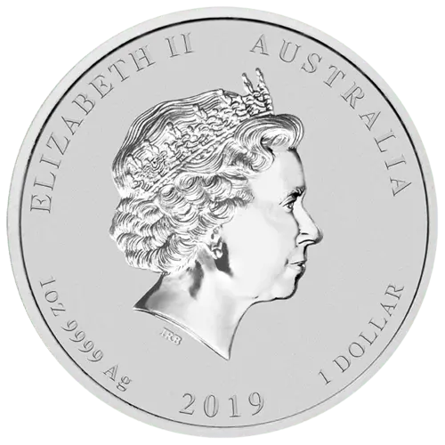 1 Unze Silber Lunar II Schwein 2019 - Image 3