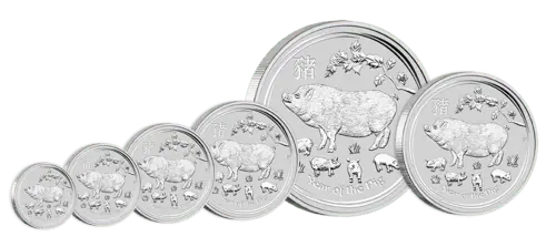 1 Unze Silber Lunar II Schwein 2019 - Image 4