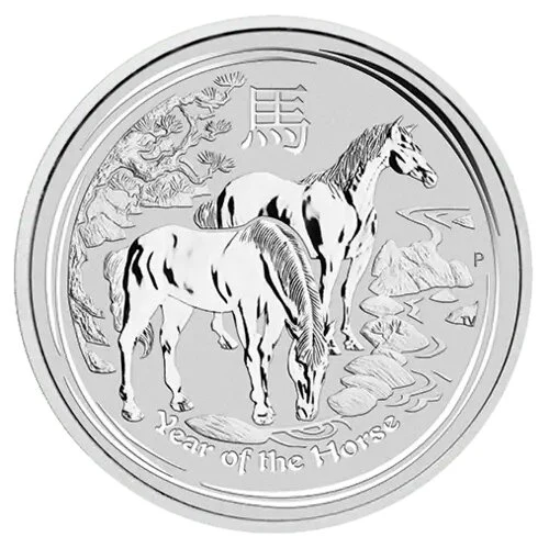 10 Unzen Silber Lunar II Pferd 2014 - differenzbesteuert