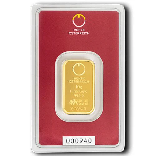 10g Gold Prägebarren Münze Österreich
