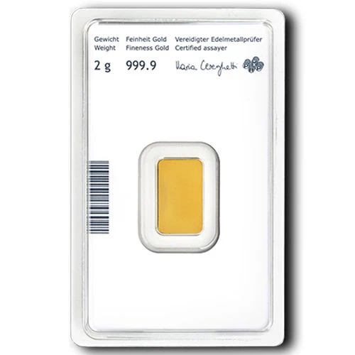 2g Gold Prägebarren Münze Österreich - Image 2