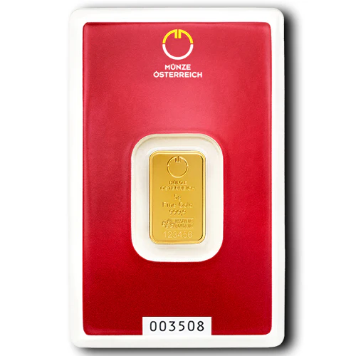 5g Gold Prägebarren Münze Österreich