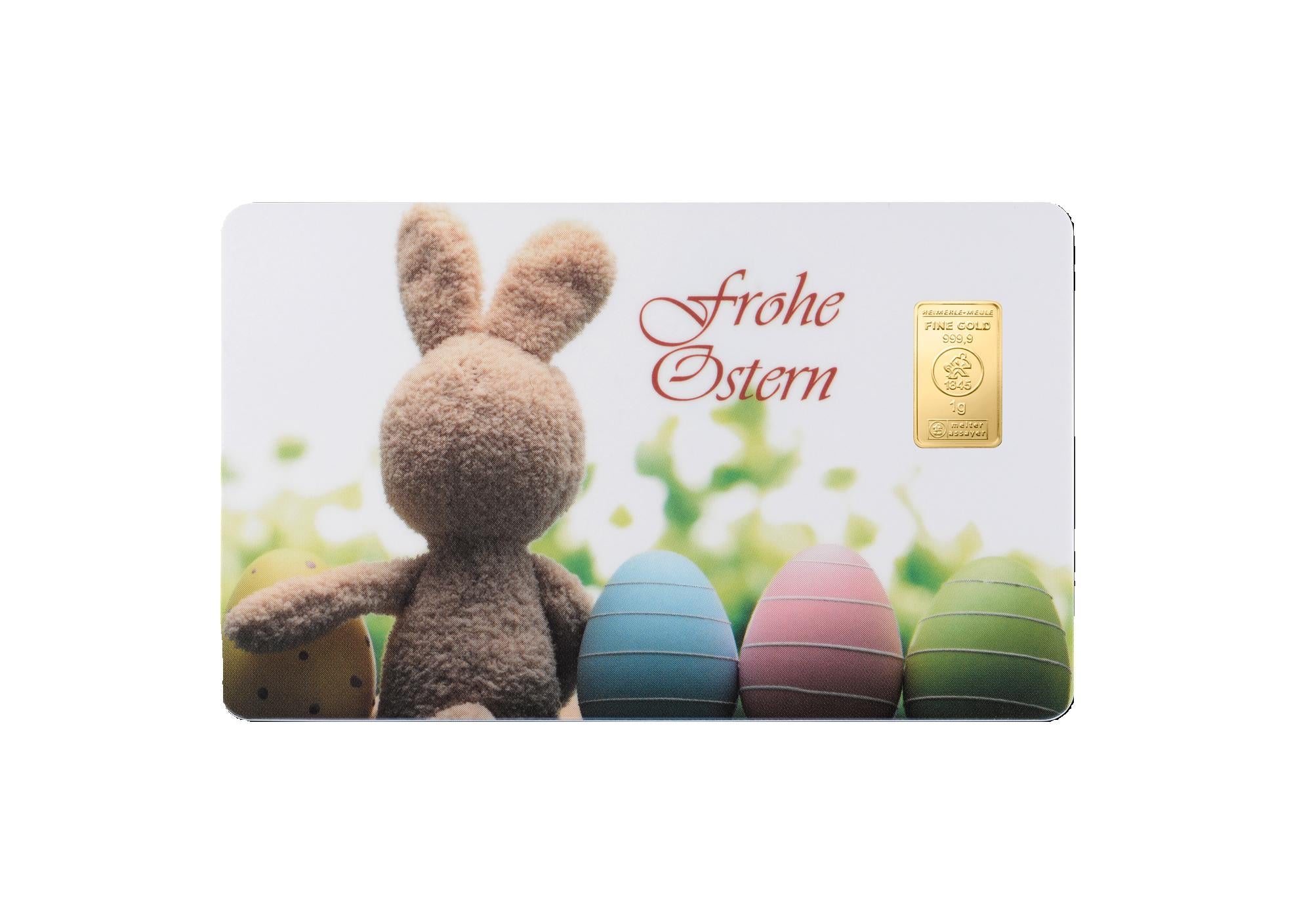 FineCard 1 Gramm Gold - „Frohe Ostern“