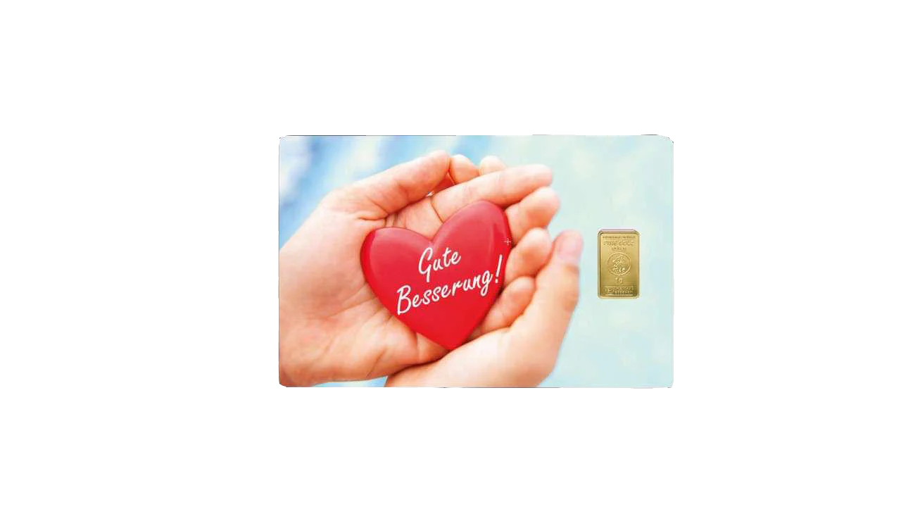 1 Gramm Gold FineCard „Gute Besserung“