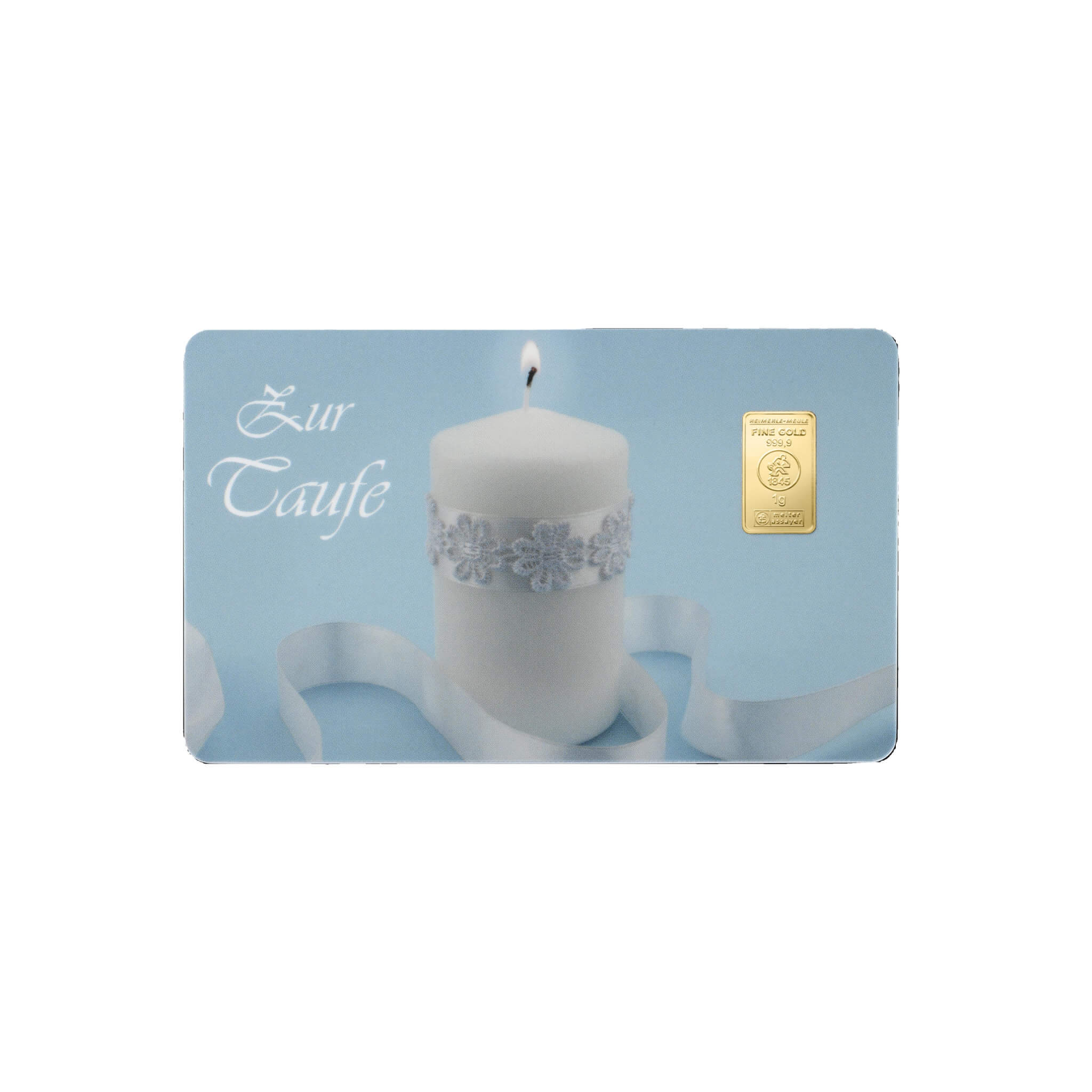 FineCard 1 Gramm Gold - „Zur Taufe“ - Blau