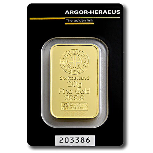 20g Gold Prägebarren Argor Heraeus