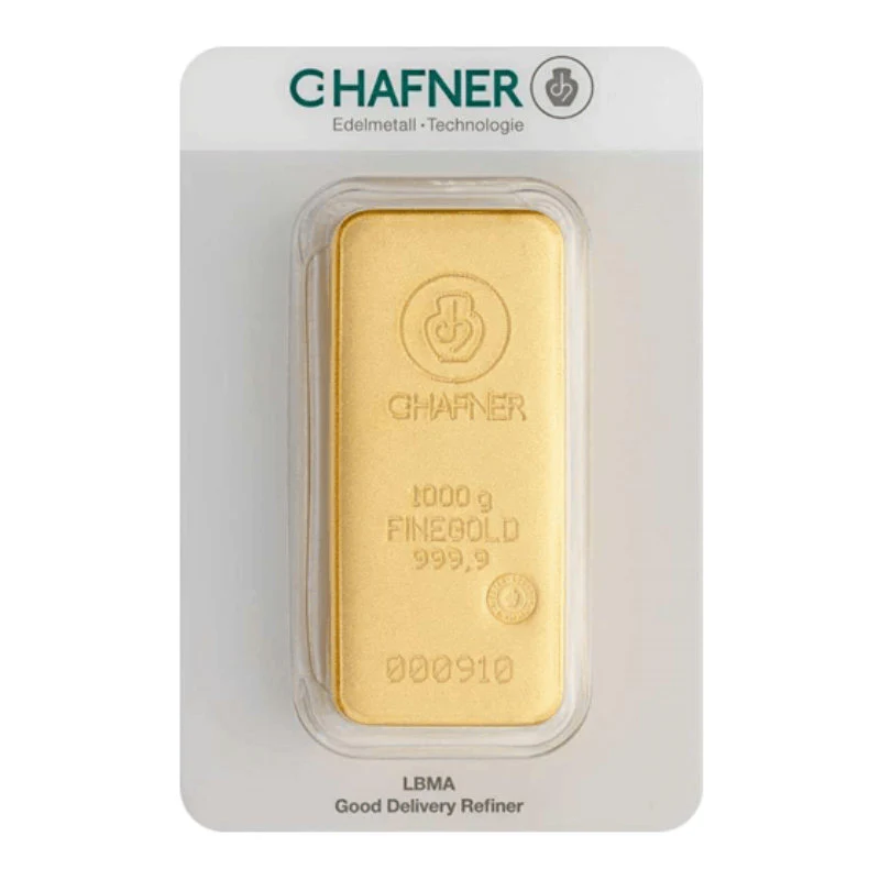 1 Kilo Gold Gussbarren C. Hafner