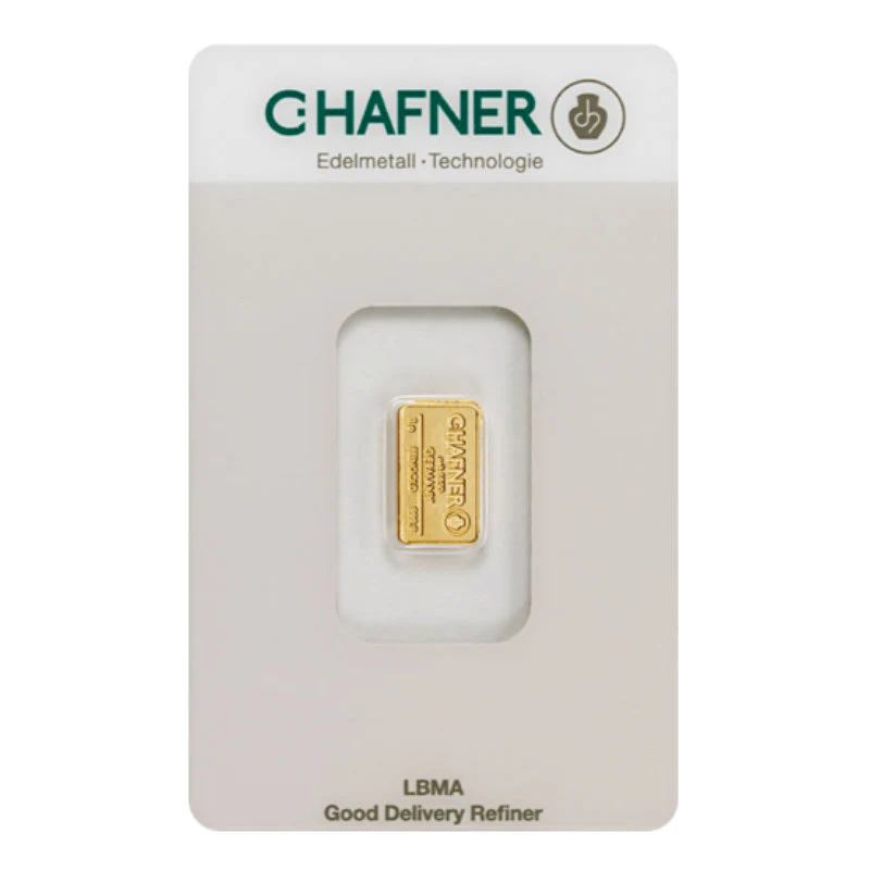 1g Gold Prägebarren C. Hafner