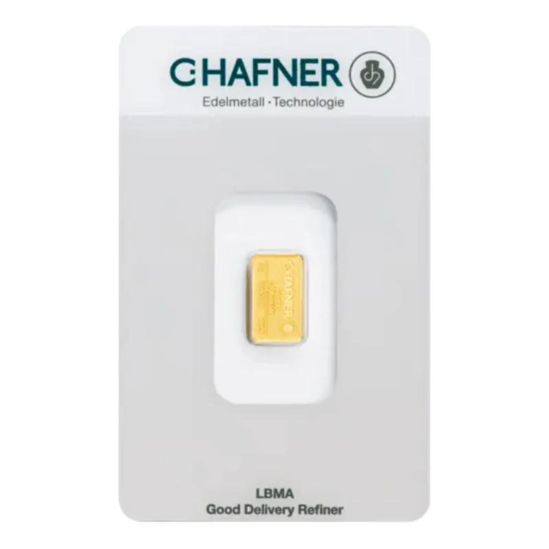 2g Gold Prägebarren C. Hafner