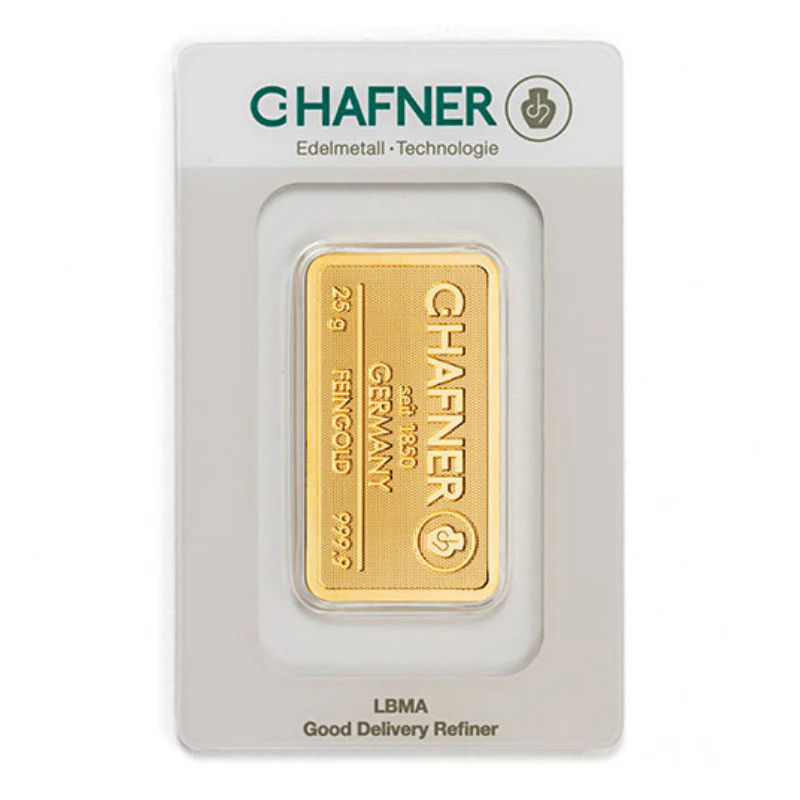 25g Gold Prägebarren C. Hafner