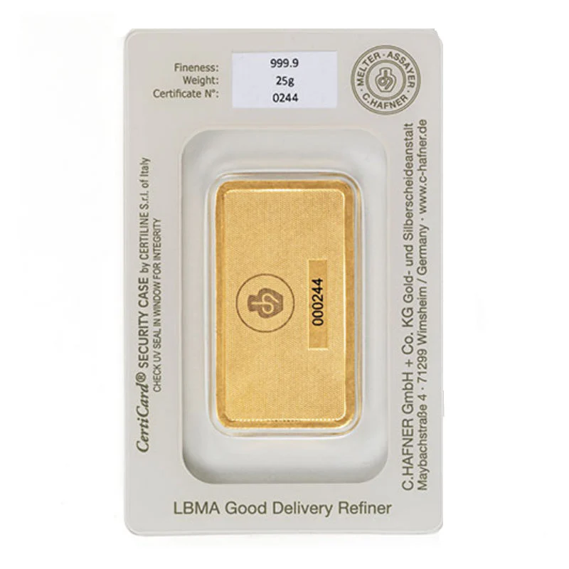 25g Gold Prägebarren C. Hafner - Image 2
