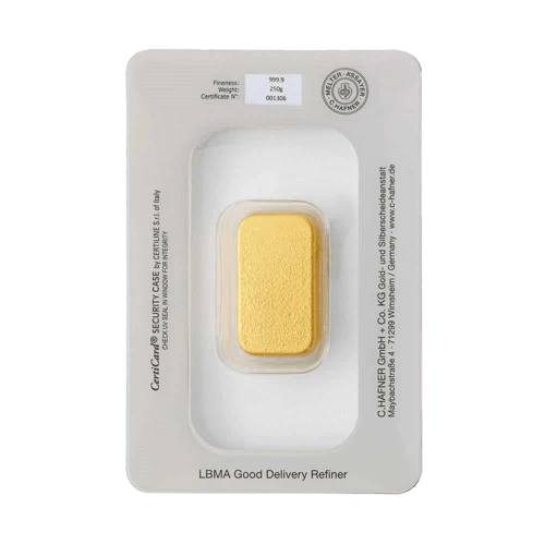 250g Gold Gussbarren C. Hafner - Image 2