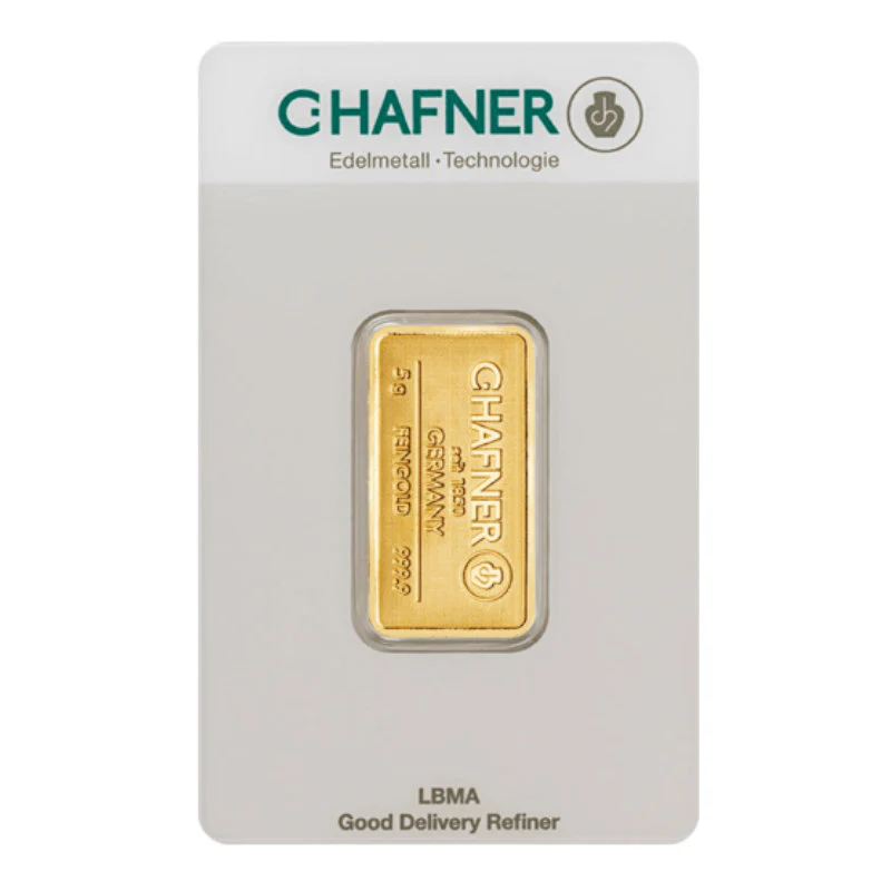 5g Gold Prägebarren C. Hafner