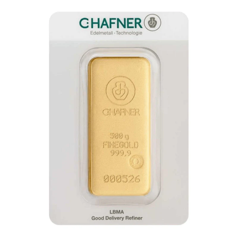 500g Gold Gussbarren C. Hafner