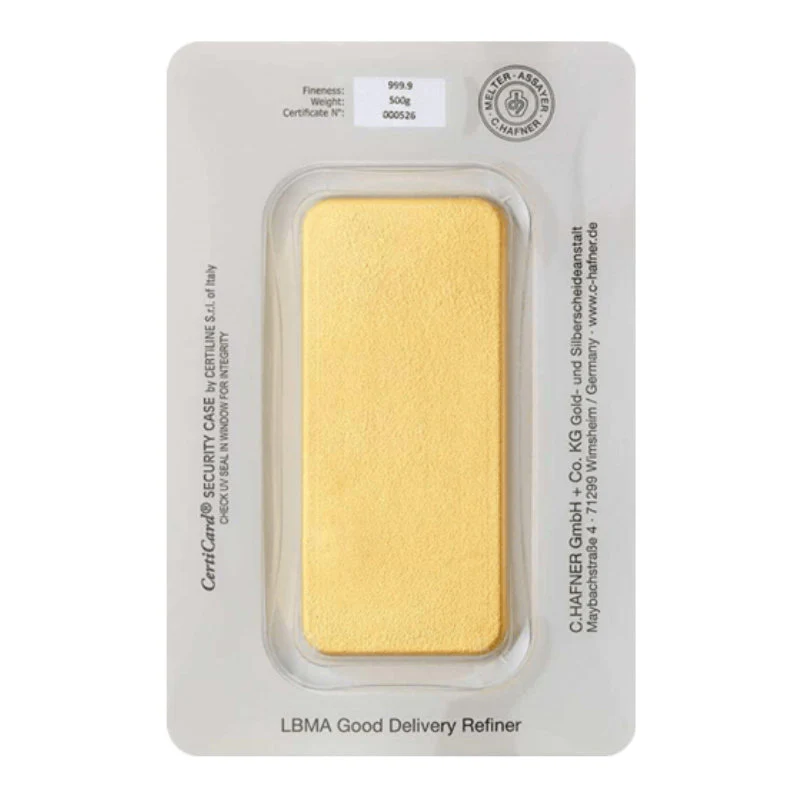 500g Gold Gussbarren C. Hafner - Image 2