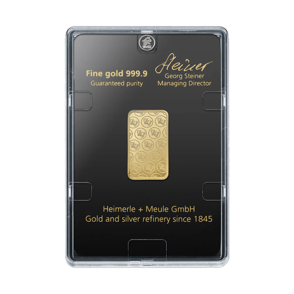 10g Gold Prägebarren Heimerle+Meule - Image 2