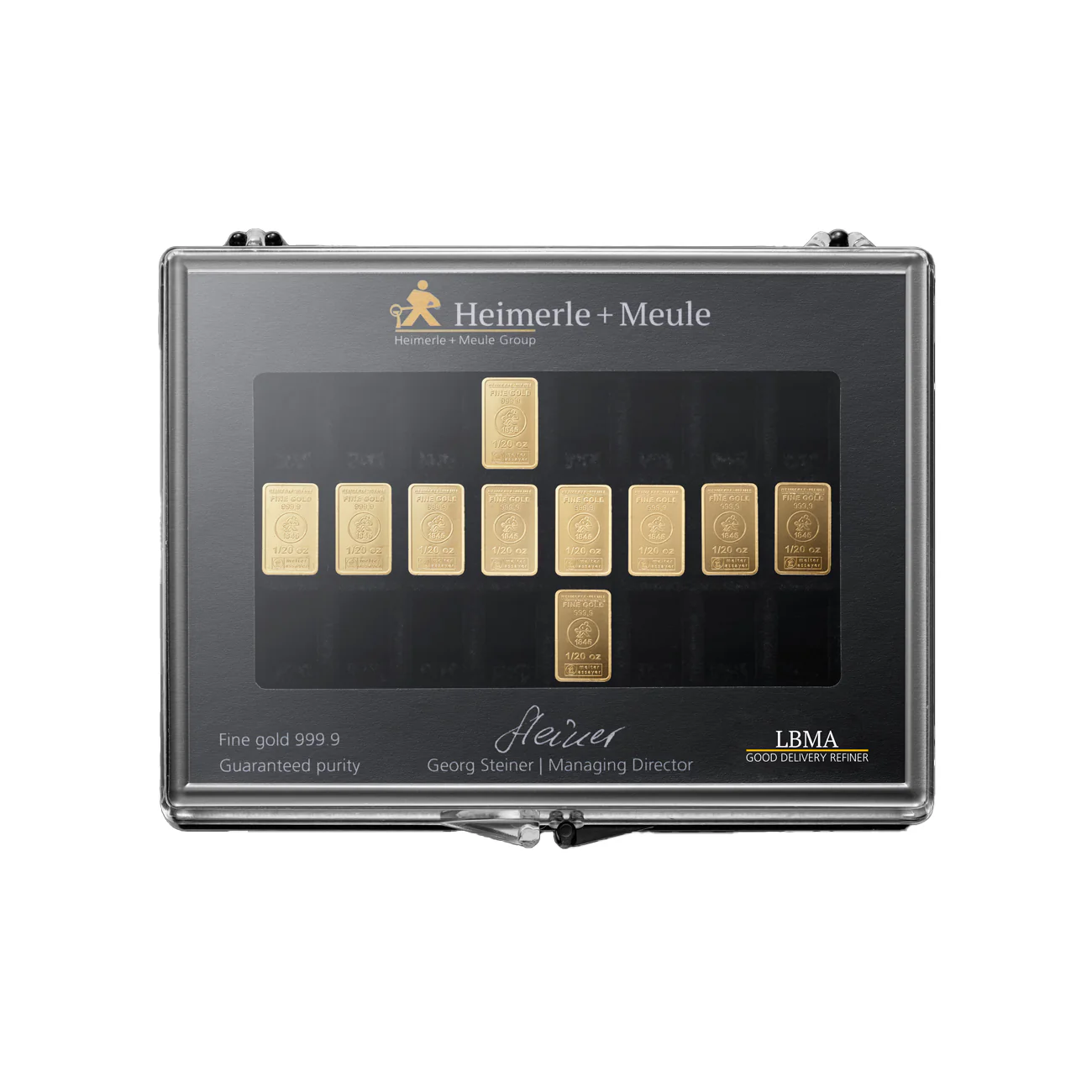 10x1/20 Unze Gold UnityBar Collection Heimerle+Meule