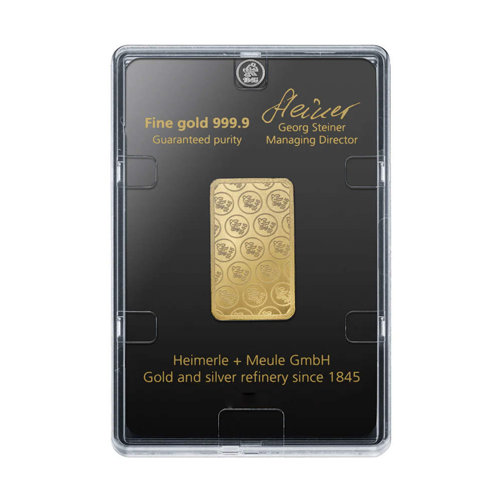 20g Gold Prägebarren Heimerle+Meule - Image 2