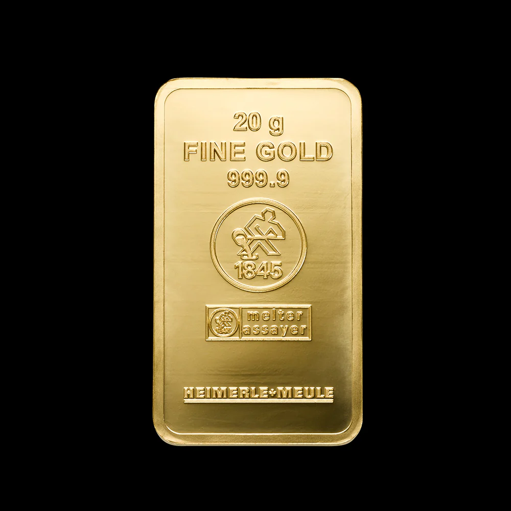 20g Gold Prägebarren Heimerle+Meule - Image 3