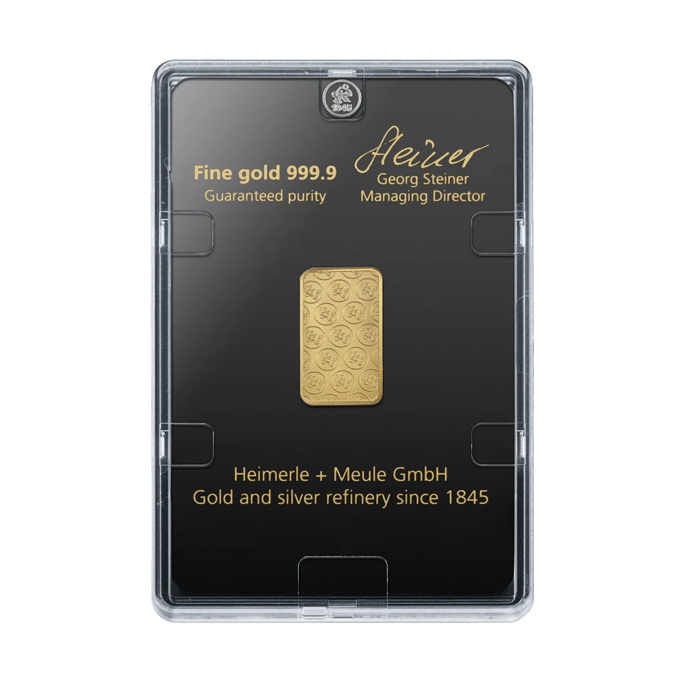 5g Gold Prägebarren Heimerle+Meule - Image 2