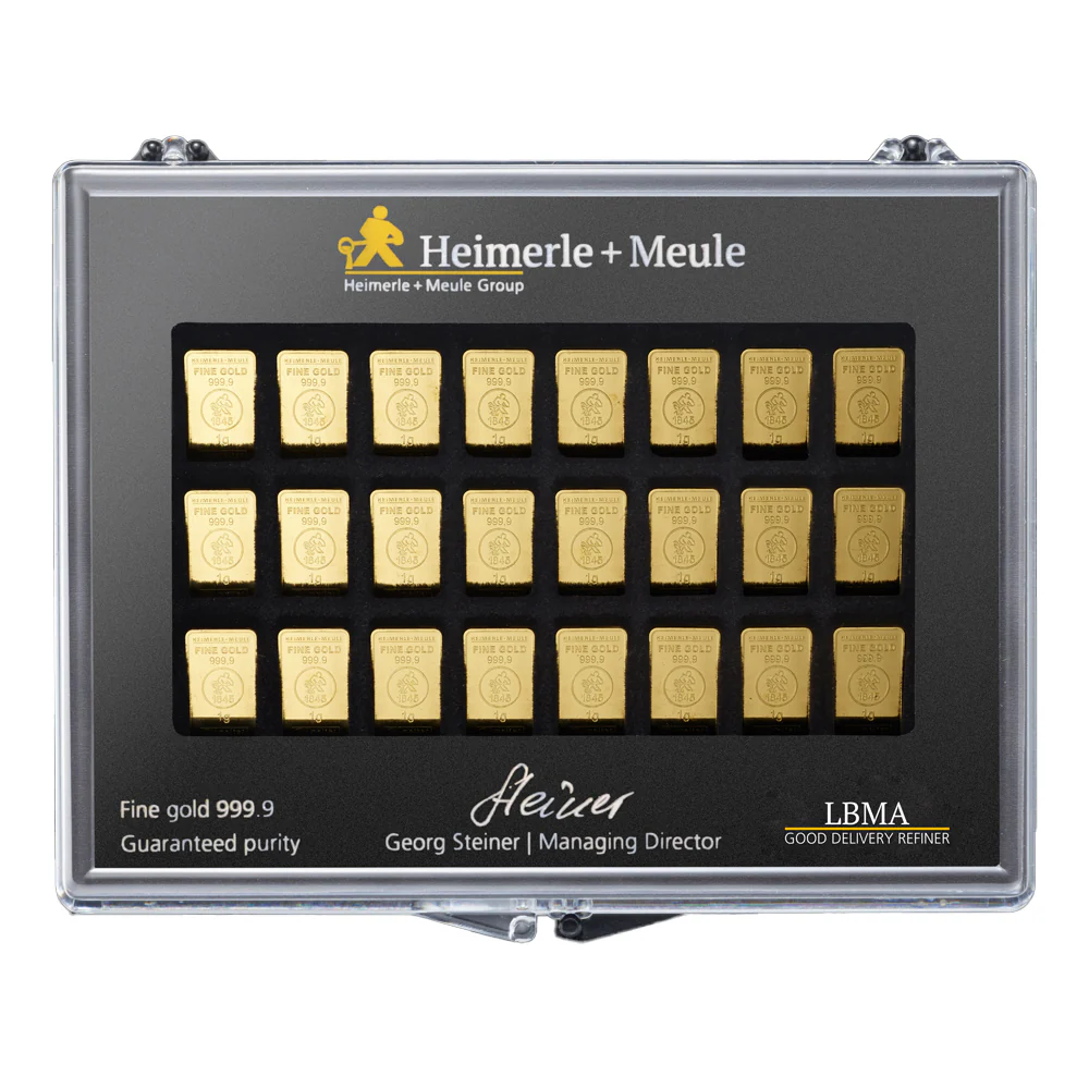 50x1g Gold UnityBar Collection Heimerle+Meule