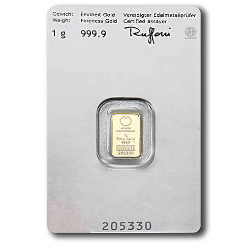 1g Gold Kinebarren Münze Österreich - Image 2
