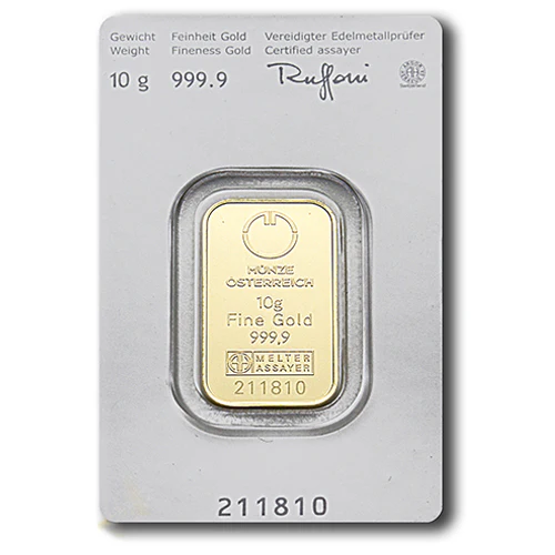 10g Gold Kinebarren Münze Österreich - Image 2