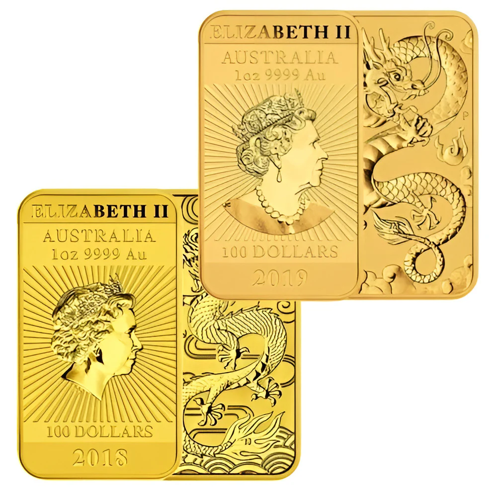 1 Unze Gold Rectangular Dragon diverse Jahrgänge - Image 3