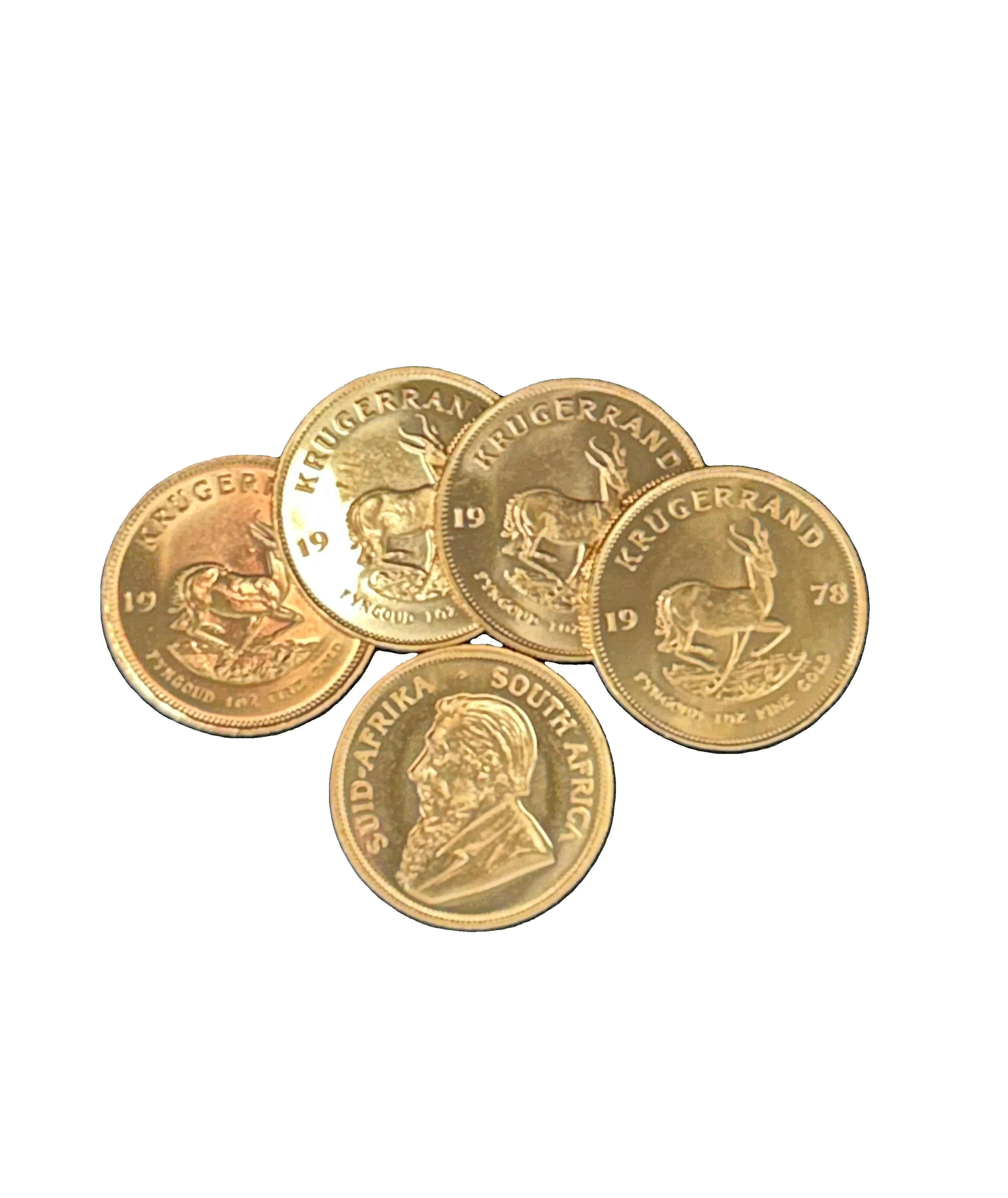 Hot Deal! Bundle 5 x 1 Unze Gold Krügerrand - diverse Jahrgänge