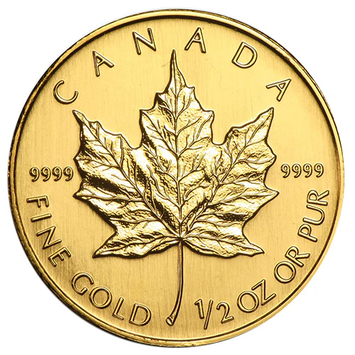 1/2 Unze Gold Maple Leaf diverse Jahrgänge