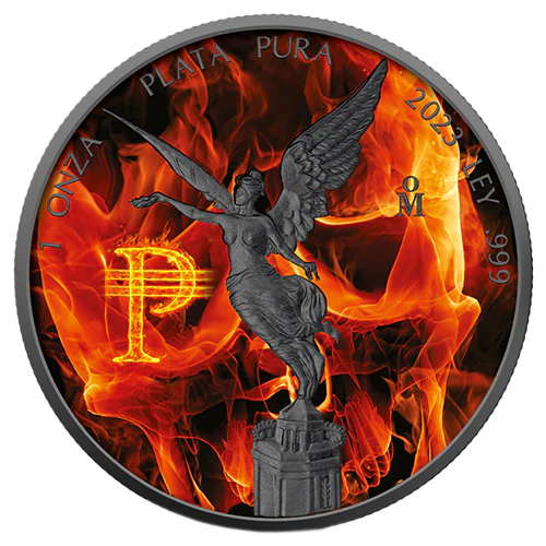 1 Unze Silber Golden Noir Burning Libertad 2023