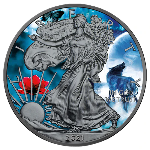1 Unze Silber Eagle Der Wolf 2021