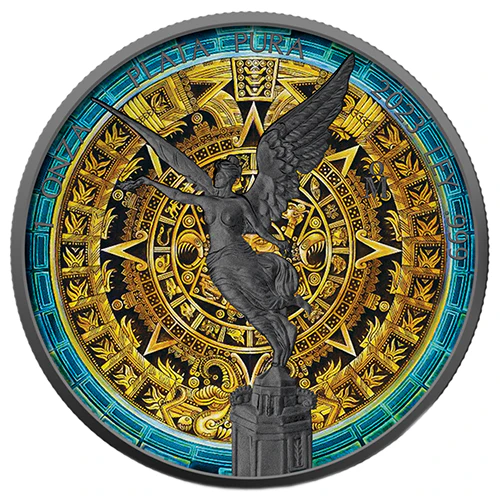 1 Unze Silber Golden Noir Libertad Aztekenkalender II 2023