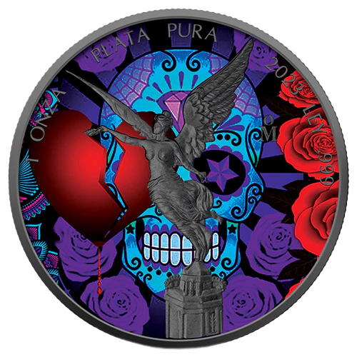 1 Unze Silber Golden Noir Libertad Liebe tötet 2023